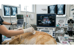 Ilustração da especialidade de nefrologia veterinária